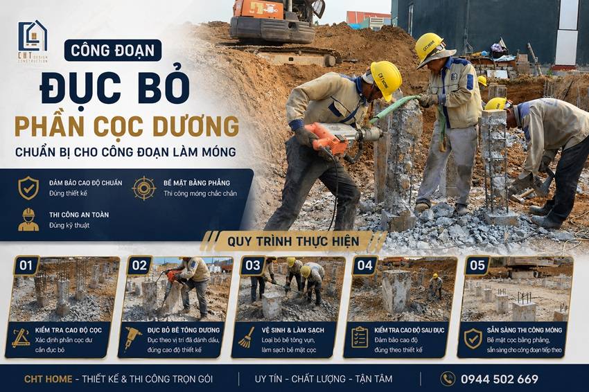 ky thuat duc dau coc chuan cht home 5 buoc be tong mong